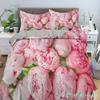 3D Rose Flower Duvet Cover Double 210x210 Bedding Set 2/3pcs Quilt Cover With Zipper Closure King Size Polyester Comforter Cover
