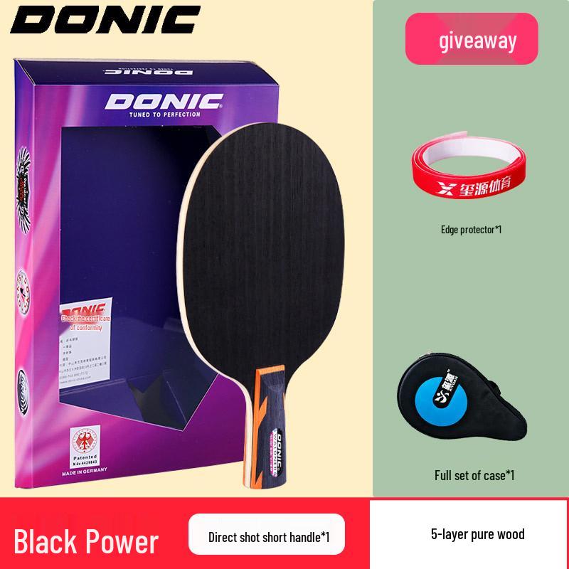 DONIC Black Power Aramid Carbon Fiber Table Tennis Blade Racket