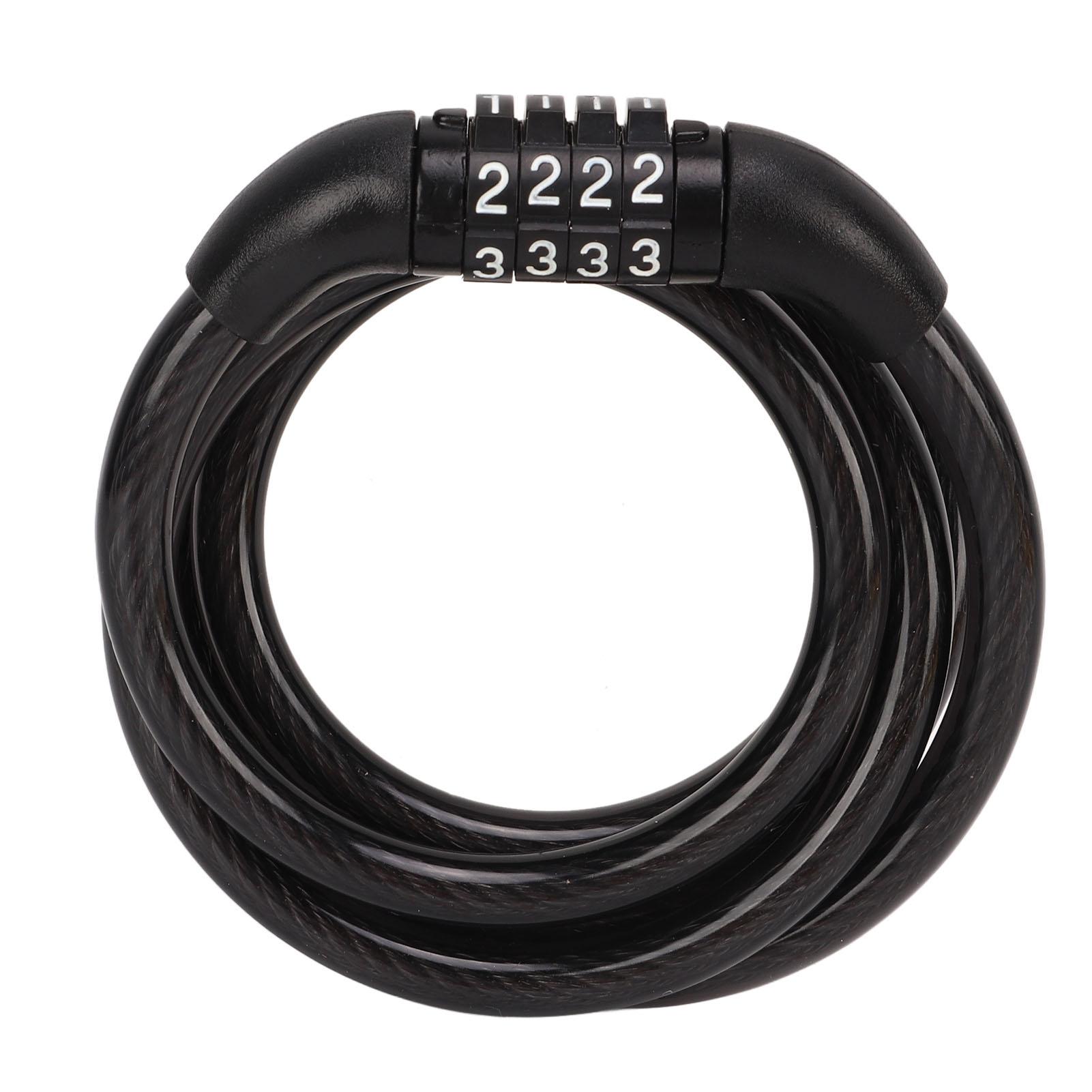 

Велосипедный тросовый замок Четырехзначный кодовый замок Противоугонный велосипедный замок для самоката мотоцикла двери