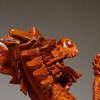 4 Inches Wooden Chinese Feng Shui Dragon Statue for Office Home Tabletop Decor Fortune 2025 New Year Decoration Ornaments