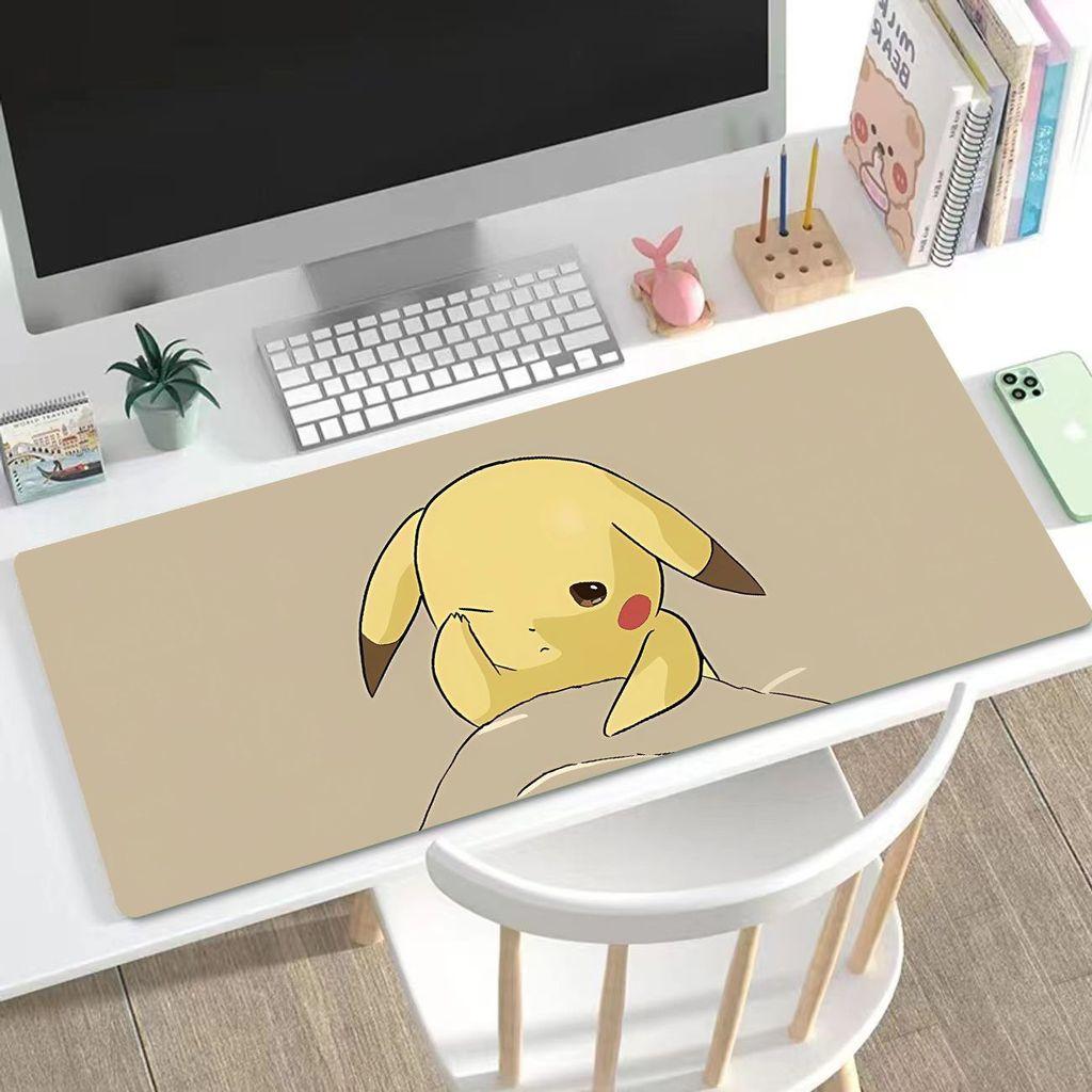 Pikachu Cute Mouse Pad HD Printing Large Seaming Waterproof Mouse Pad Antislip Gaming Mouse Pad
