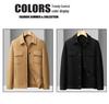 Men's Double-Sided Wool Twill Jacket - Casual Lapel Style for All Ages