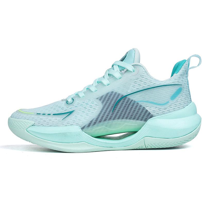 

Звуковая баскетбольная обувь мужская sharp blade 2-го поколения средней высоты для цементной площадки, кроссовки для реального боя, 4 отскока, студенческая молодежная синяя обувь 45