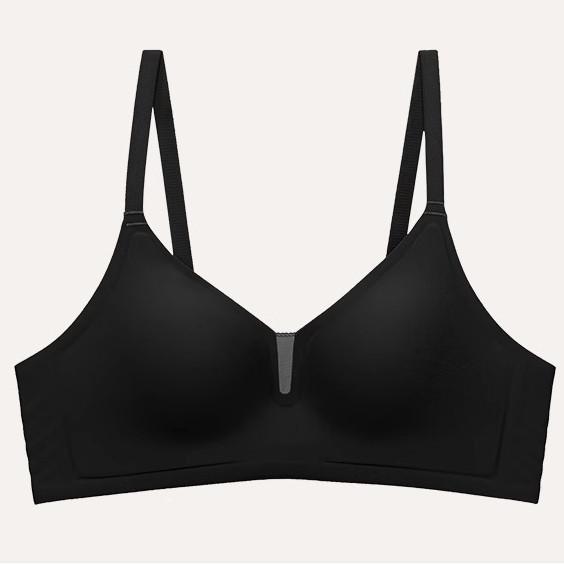 

Бесшовный бюстгальтер пуш-ап, удобные дышащие бюстгальтеры, тонкая чашка, беспроводной бюстгальтер XL чёрный