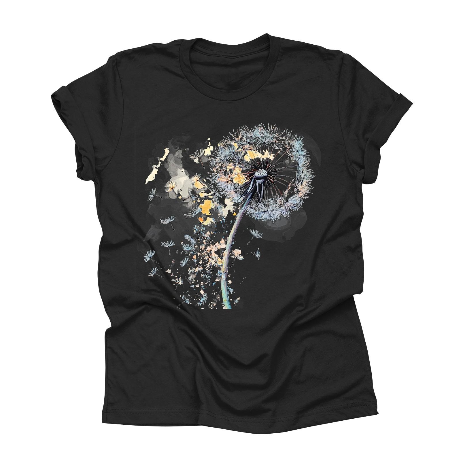 

Unisex Casual Fashion Print Crewneck Loose T-shirt S чёрный