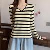 NaVaVa Women V Neck Stripe Long sleeVe Knit Top Nk2851
