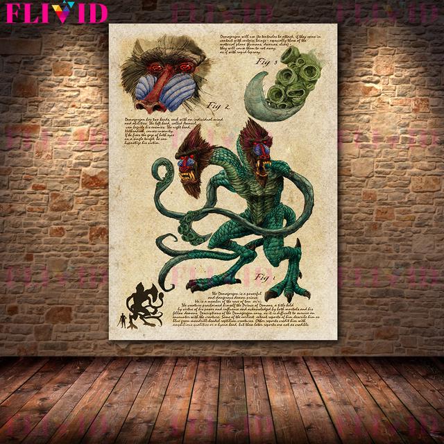 Wizardry World Magic Animal Nástěnná malba Obraz Čarodějnice Magic Awakening Umělecký tisk Occmy, Graphorn, Dugbog
