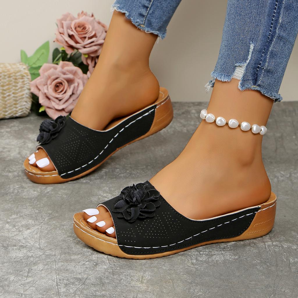 Fashion Shoes Women's Sandals Summer Elegant Shoes Woman Slides Sandals Ladies Wedge Sandals for Women Casual Footwear Slipper