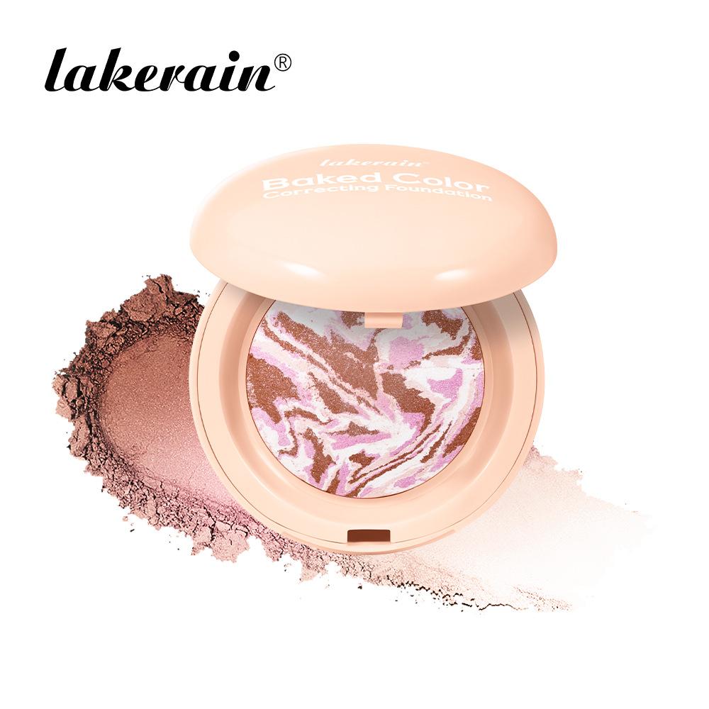 Demi Matte Natural Finish Baked Brighten Color Correcting Powder Foundation Buildable Light To Coverage Oil Control Makeup