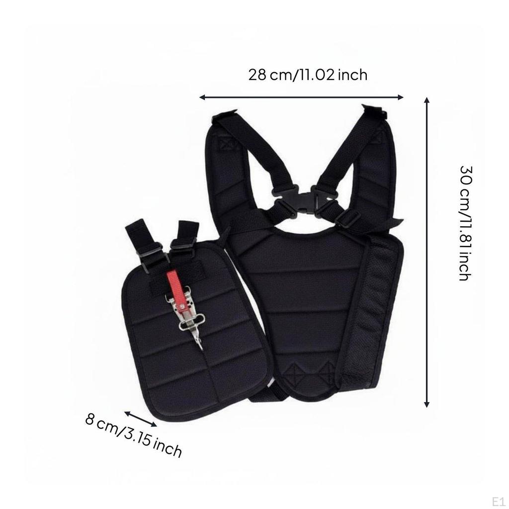 Double Shoulder Brush Cutter Harness Padded Vegetation Eater Strap Customizable Fit Strimmer Support