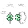 Four-leaf Clover Earrings Women 925 Silver CZ Zircon Jewelry Ear Studs Sparkling Pave Earring Wedding Anniversary Gifts