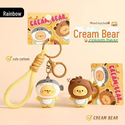 Genuine Cartoon Bear Keychain: Cute Bag Pendant and Small Gift