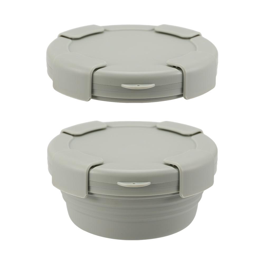 Creative portable silicone folding lunch box for office workers, microwaveable food storage container, storage box, cafeteria lunch box