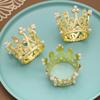 4pcs/lot New simulation crown napkin ring pearl diamond napkin ring wedding table setting table napkin buckle cloth ring