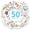 50 Felicitări cu Animale, Cărți cu Text, Cadouri Creative, Livrare Decorativă, Cărți de Felicitări Călduroase