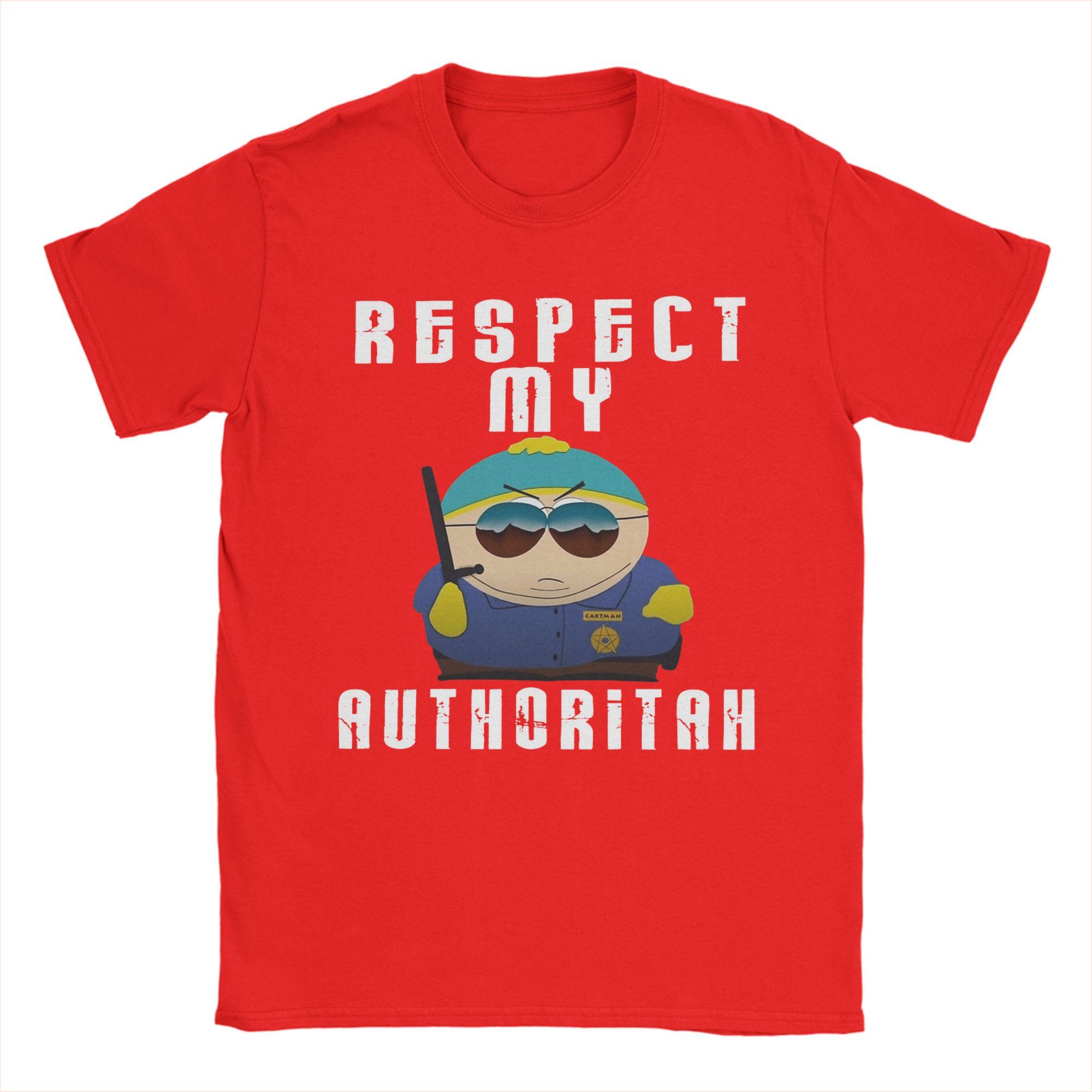 

Respect My Authoritah SouthParks TShirts Unisex CartUnisex Vintage 100 Cotton Tees O Neck Short Sleeve T Shirts Plus Size Clothing S