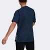 Adidas T Shirts Men's Navy Blue Crew Neck Moderate Straight Fit GU4292