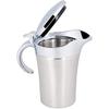 450ML/750ML 304 Stainless Steel Thermal Sauce Pot, Double Wall Insulated Gravy Boat Pot with Lid Serving Jug Bucket with Non-drip Spout for Juice