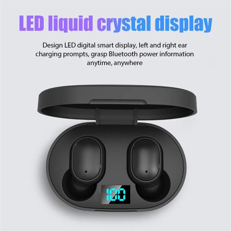 E6s Tws Fone Bluetooth-compatible Earphones Wireless Hands Free Noise Cancelling Headset Compatible For Xiaomi Redmi