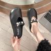 One-pedal rhinestone slippers women's 2025 summer new home non-slip slippers soft bottom fashionable versatile women's slippers