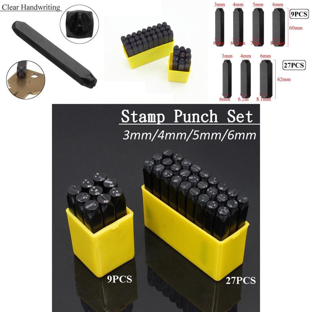 Premium Quality Alphabet And Number Stamps Craft Set For Metal And Leather Projects