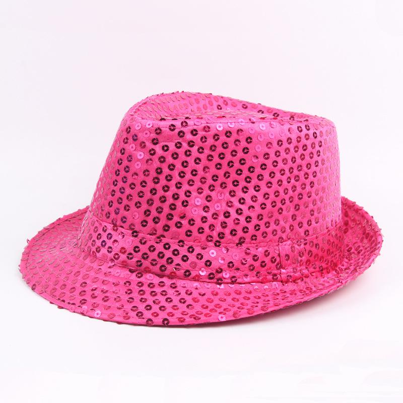 Chasing Peak Wolf Korean Style Jazz Dance Sequin Top Hat for Stage and Magic Performances