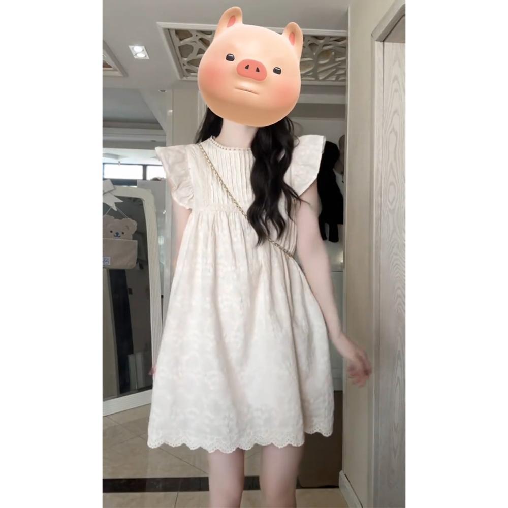 

Маленькое платье-кукла с короткими рукавами для девочек, летнее повседневное новое платье для девочки, тонкий нежный стиль, короткое платье XL- (recommended 110-60kg)