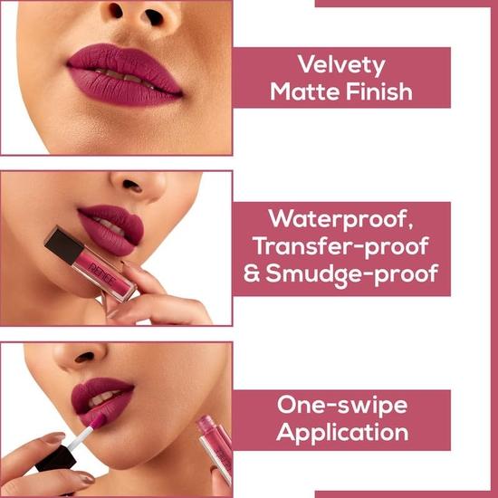 RENEE Stay Forever Matte Liquid Lipstick Combo - Transfer-Proof, Smudge-Proof, Long Lasting, Infused with Vitamin E & Jojoba Oil| Travel Pack of 10