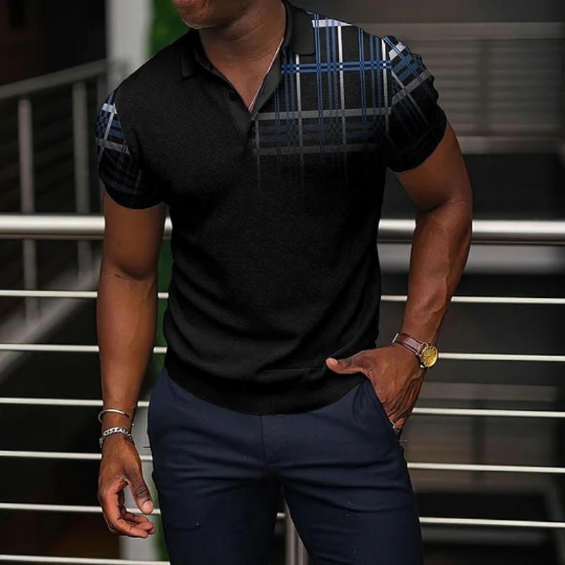 

Европейская и американская новая мужская рубашка-поло с короткими рукавами, напечатанная на 3D-принтере, с красочным растительным принтом 2XL