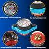 Safe Thermost Radiator Cap Tank Cover Water Temperature Gauge New 1.1 Bar 15.6Psi Big Head Updated DIY Black For Motorcycle Car