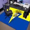 1PC Cadiz Cf Badge Design Floor Mat for Living Room, Game Rooms, Office, Bedroom, Office Floor Mat Playful Design, Christmas fan gifts