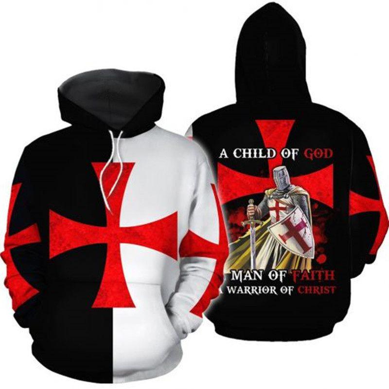 Knight Cross Cosplay Sweatshirt 3d Printed Hoodie Pullover Jacket Suit Costume