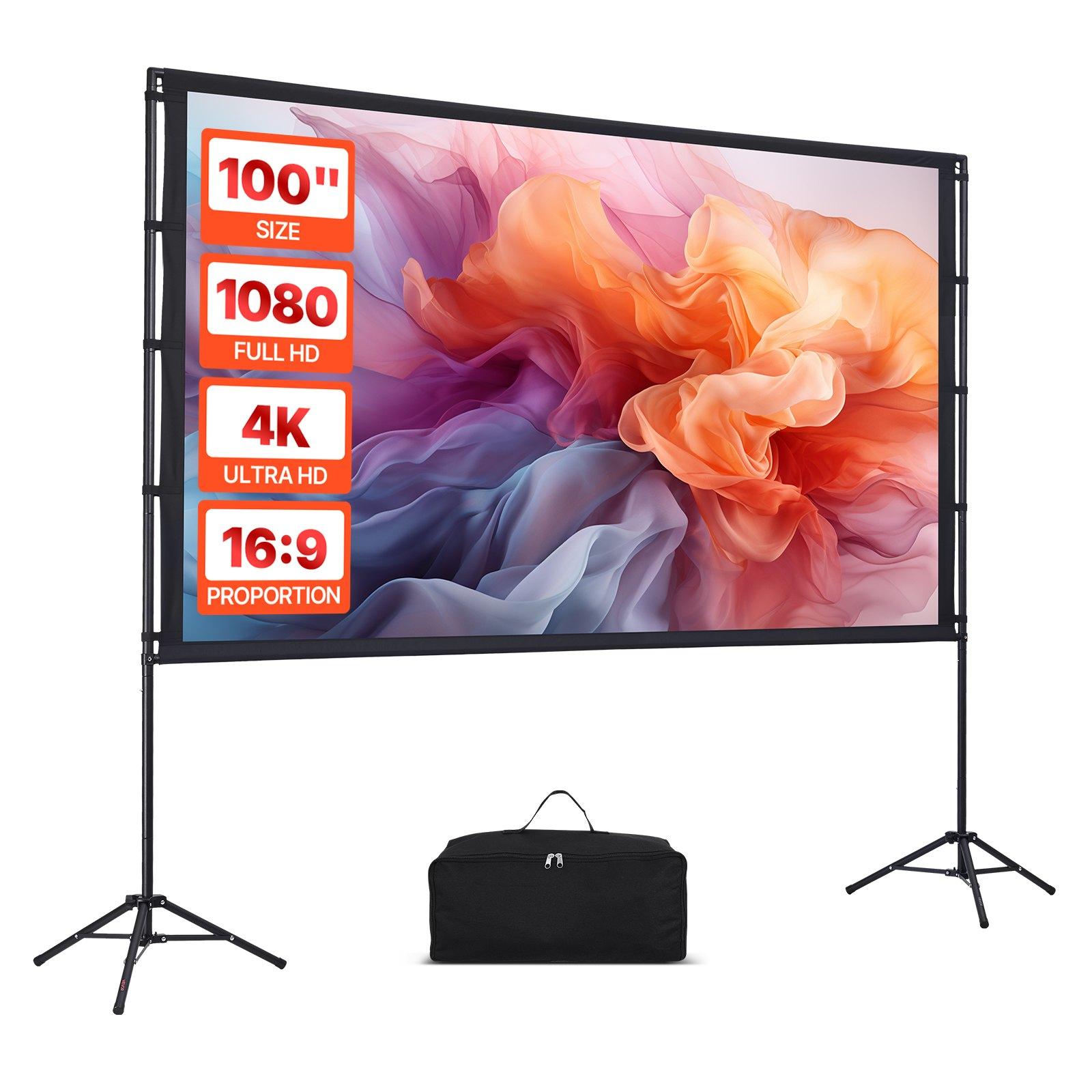 VEVOR Projector Screen with Stand, 100