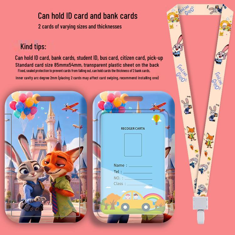 Popular Student Animal Lanyard Badge & ID Card Holder