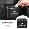 Car Vehicle Case Storage Box Black ABS Square Pressing Trash Can For Peugeot 308 408 508 RCZ 208 3008 2008 206 207 108 406 407 408 206 207 208 306 307