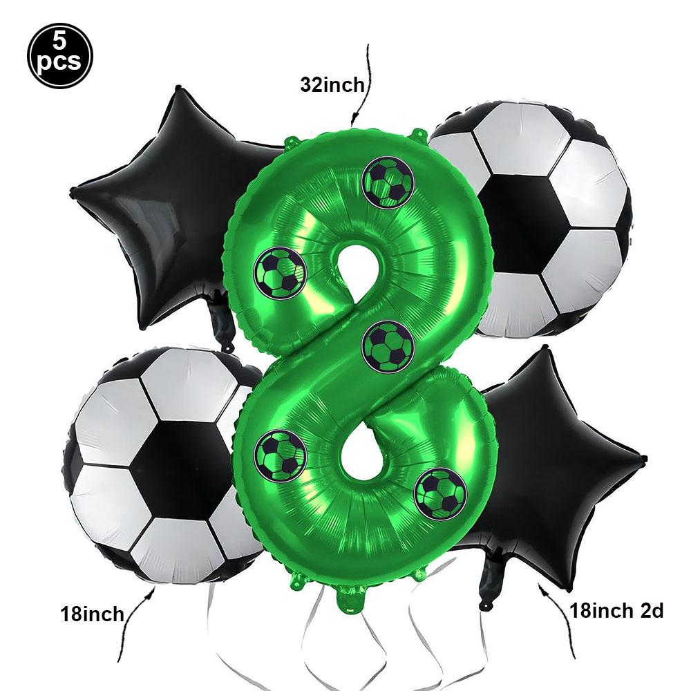 Football Balloon Birthday Decoration Boy Digital Balloon Football Trophy Aluminum Foil Balloon Birthday Party FestivalDecoration