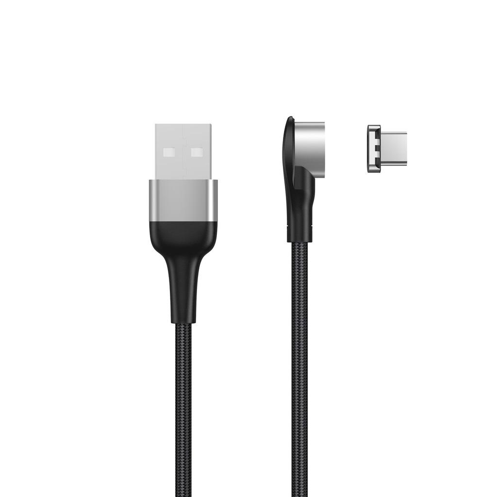 60W Fast Charging Magnetic Elbow Type-C Cable for Apple, Huawei, Android Phones