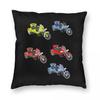 Trike Motorcycle Tricycle Pillowcase Polyester Linen Velvet Pattern Zip Decor Pillow Case Bed Cushion Cover