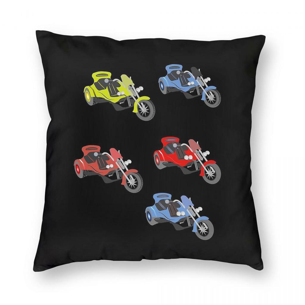 Trike Motorcycle Tricycle Pillowcase Polyester Linen Velvet Pattern Zip Decor Pillow Case Bed Cushion Cover