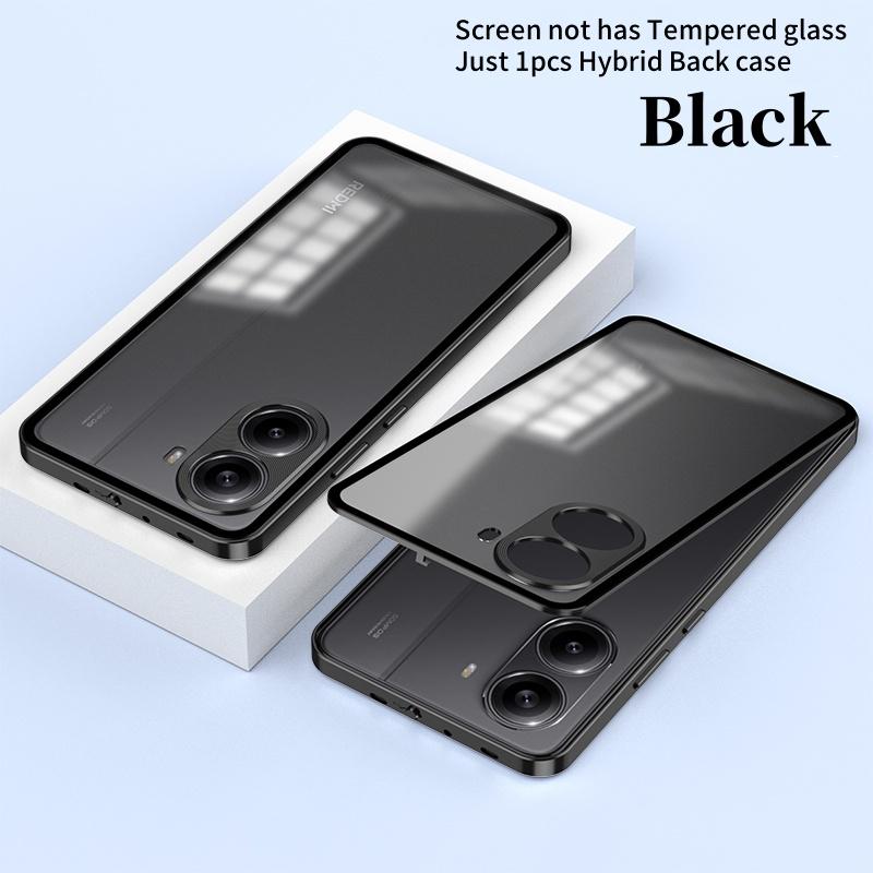 Elastic Snap Magnetic Metal Bumper Frame Case For Xiaomi Poco X7 Pro / Redmi Turbo 4 Pro / Turbo 4 Clear Matte Back Cover