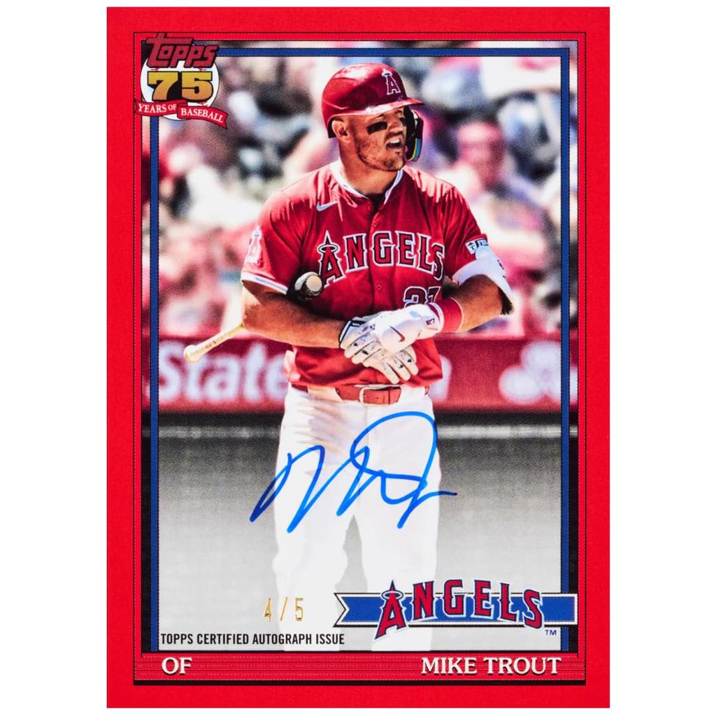2026 Topps Baseball Series 1 Hobby Box 75th Anniversary Edition Each Box Contains One Autographed or Relic - - Card.