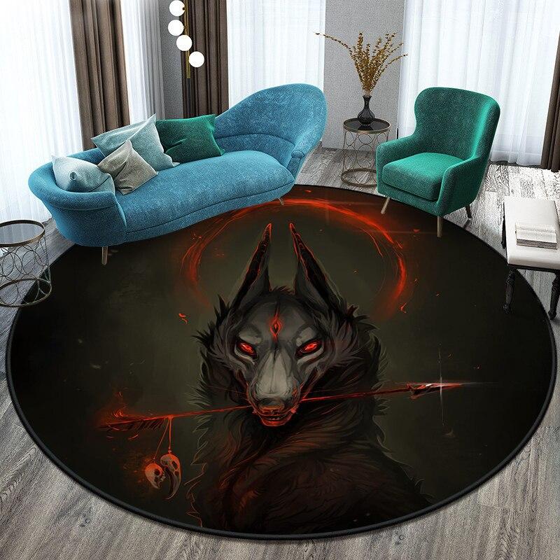 Hot Anime Tokyo Ghoul Round Carpet for Living Room Mat for Children Floor Rug Yoga Mat Bedroom E-sports Chair Mat Dropshipping