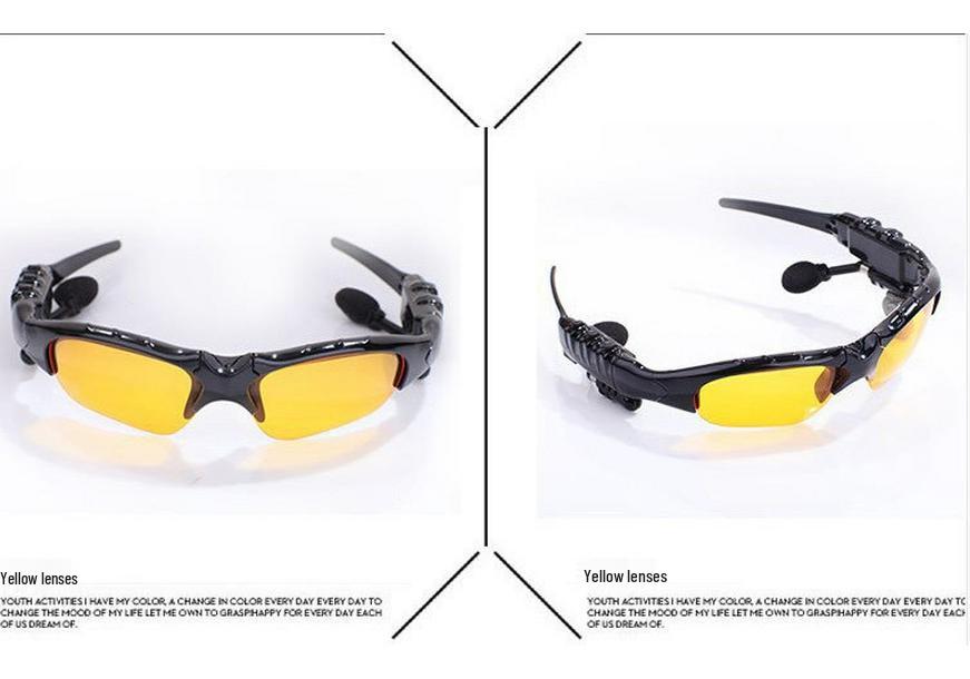 Smart Bluetooth Polarized Sunglasses with 5.4 Card Slot and Earbuds for Sports Music MP3 Player
