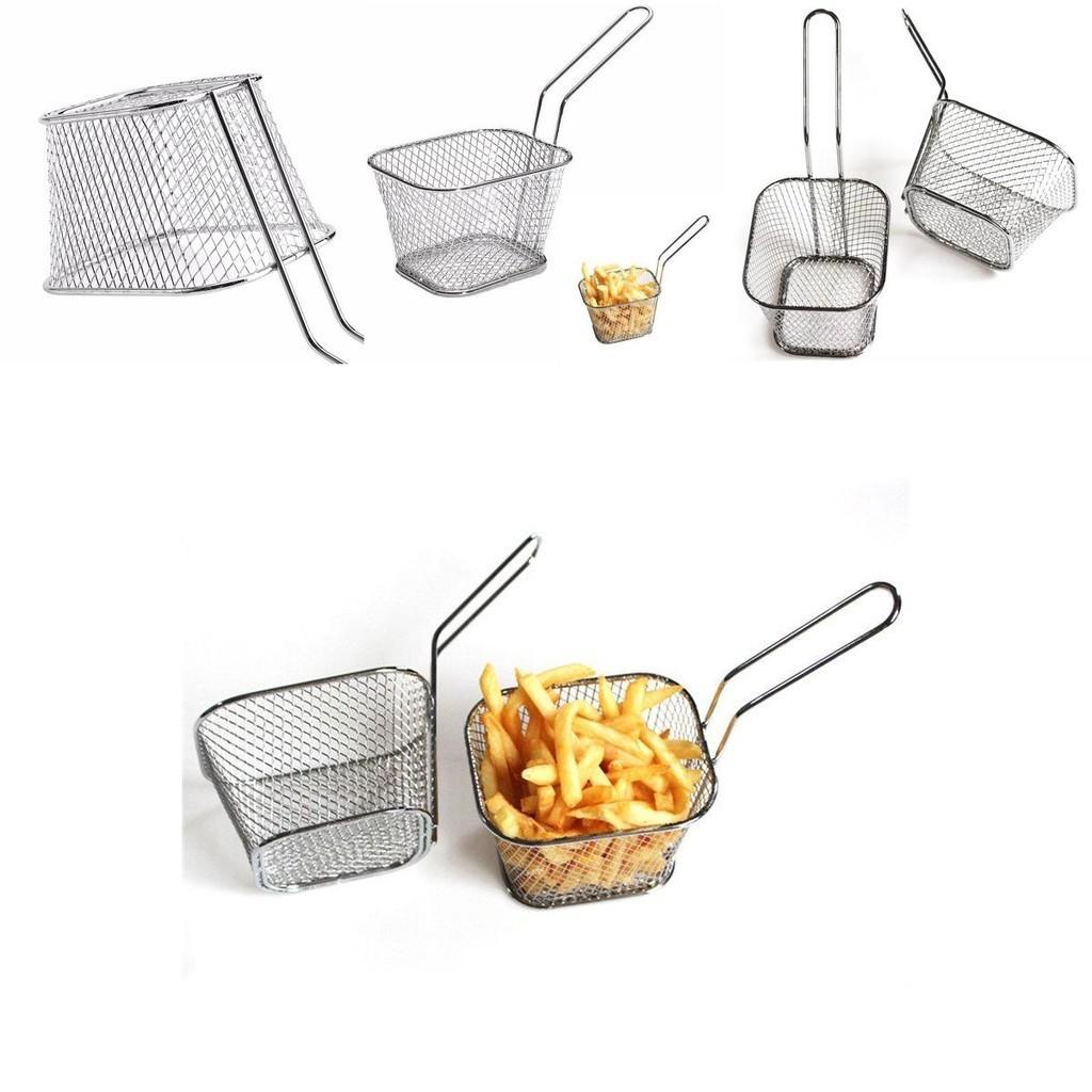 Portable Mini Fryer Mesh Basket For Snacks Deep Fry For Perfectly Crispy Fries Chicken More!