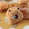 New Creative Capybara Anime Plush Coin Purse Fashion Kawaii Mini Coin Purse Round Cartoon Bags Pendant