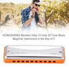 KONGSHENG Benders Harp 10 Hole 20 Tone Blues Beginner Harmonica In the Key of C