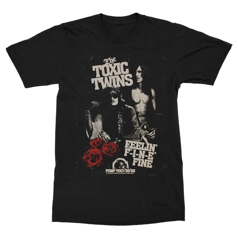New TOXIC TWINS Band Tour Heavy Cotton Black All Size T Shirt JU706