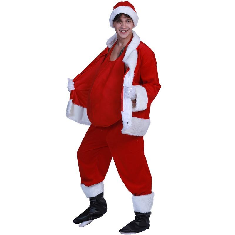 Christmas Stage Makeup Performance Accessories Costumes Men and Women Santa Claus Fake Belly Dress Up Props