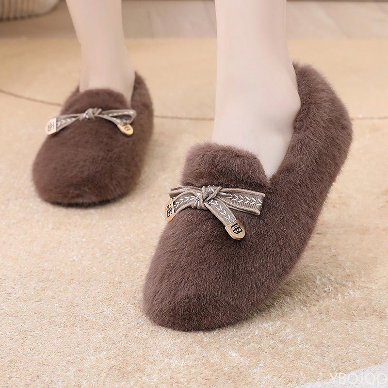 Fashion Winter New Fashionable Cotton Shoes Thick Casual Flat Shoes Comfortable Warm Simple Versatile Shoes for Women