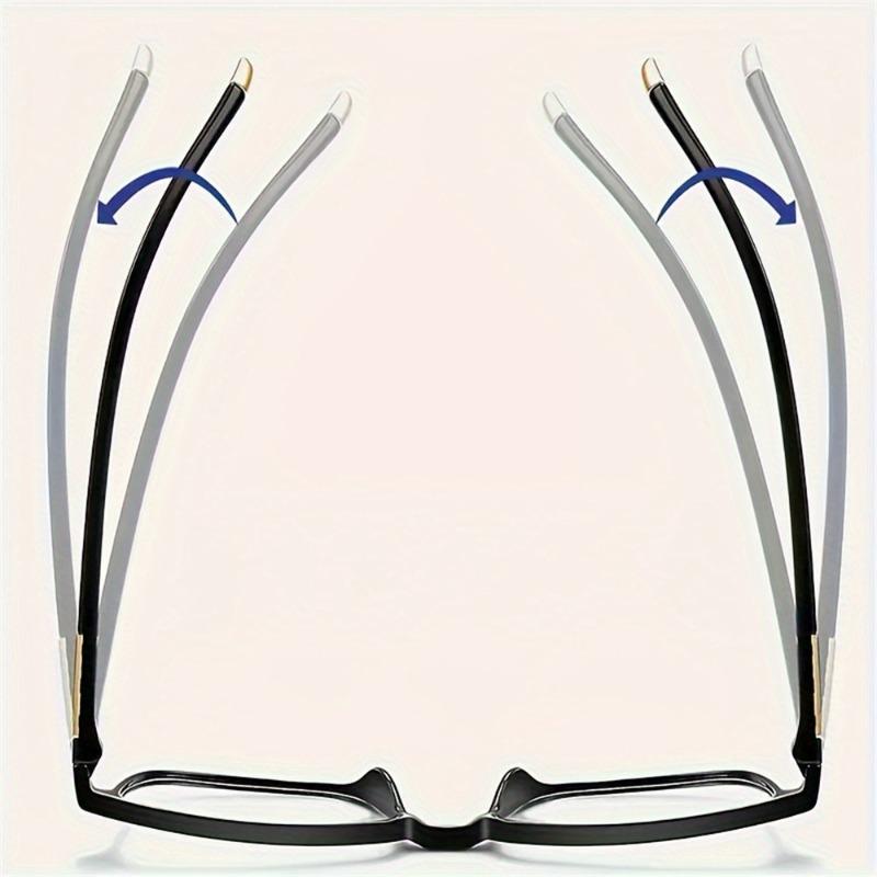 5pcs Classic Square Reading Glasses Comfortable Fashionable Bifocal Eyeglasses for Men and Women